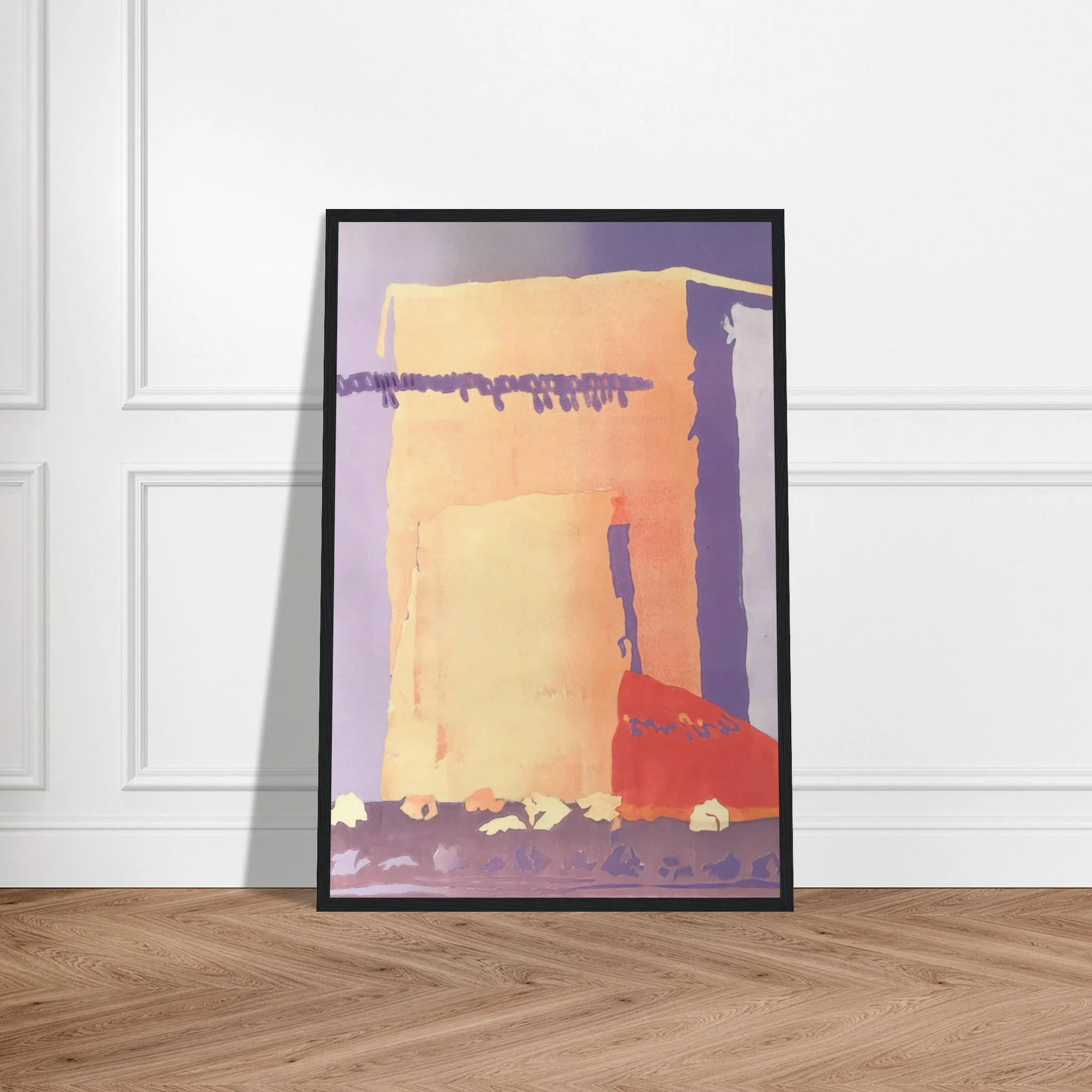 'Spirit of the Southwest' Abstract I 16x24 Wooden Framed Art Print | Original Artwork by American Artist Barbara Cleary
