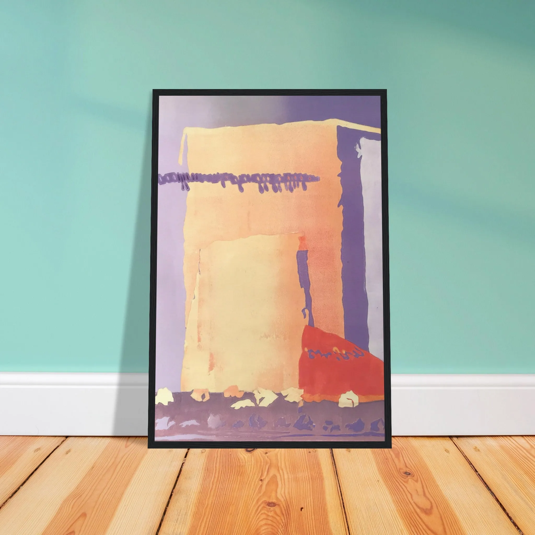 'Spirit of the Southwest' Abstract I 16x24 Wooden Framed Art Print | Original Artwork by American Artist Barbara Cleary