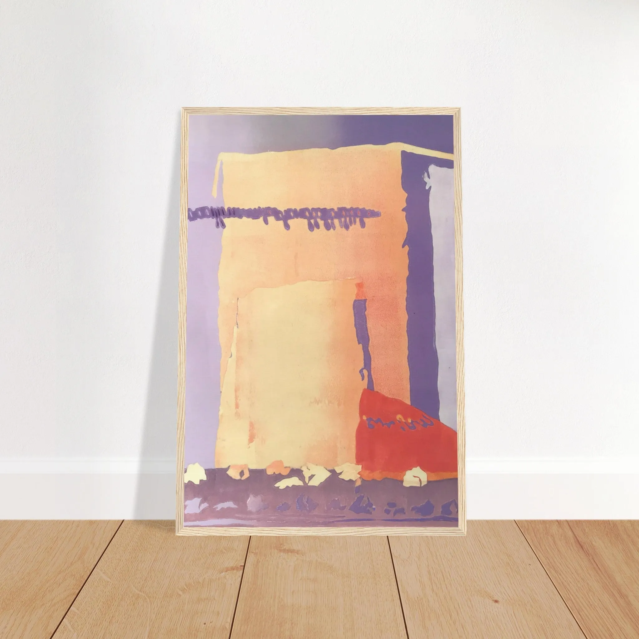 'Spirit of the Southwest' Abstract I 16x24 Wooden Framed Art Print | Original Artwork by American Artist Barbara Cleary