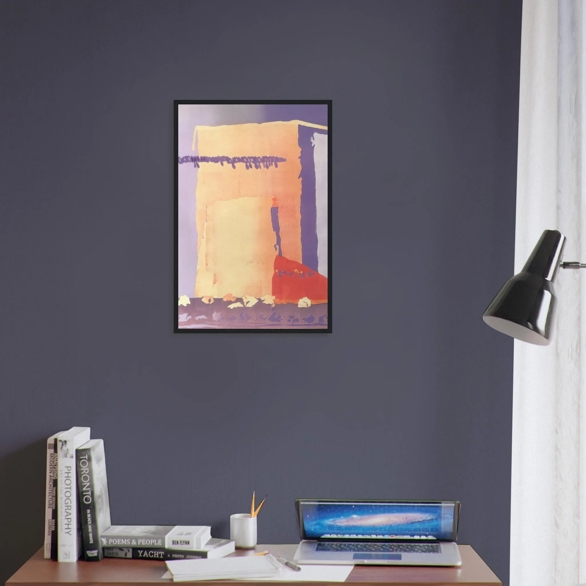 'Spirit of the Southwest' Abstract I 16x24 Wooden Framed Art Print | Original Artwork by American Artist Barbara Cleary