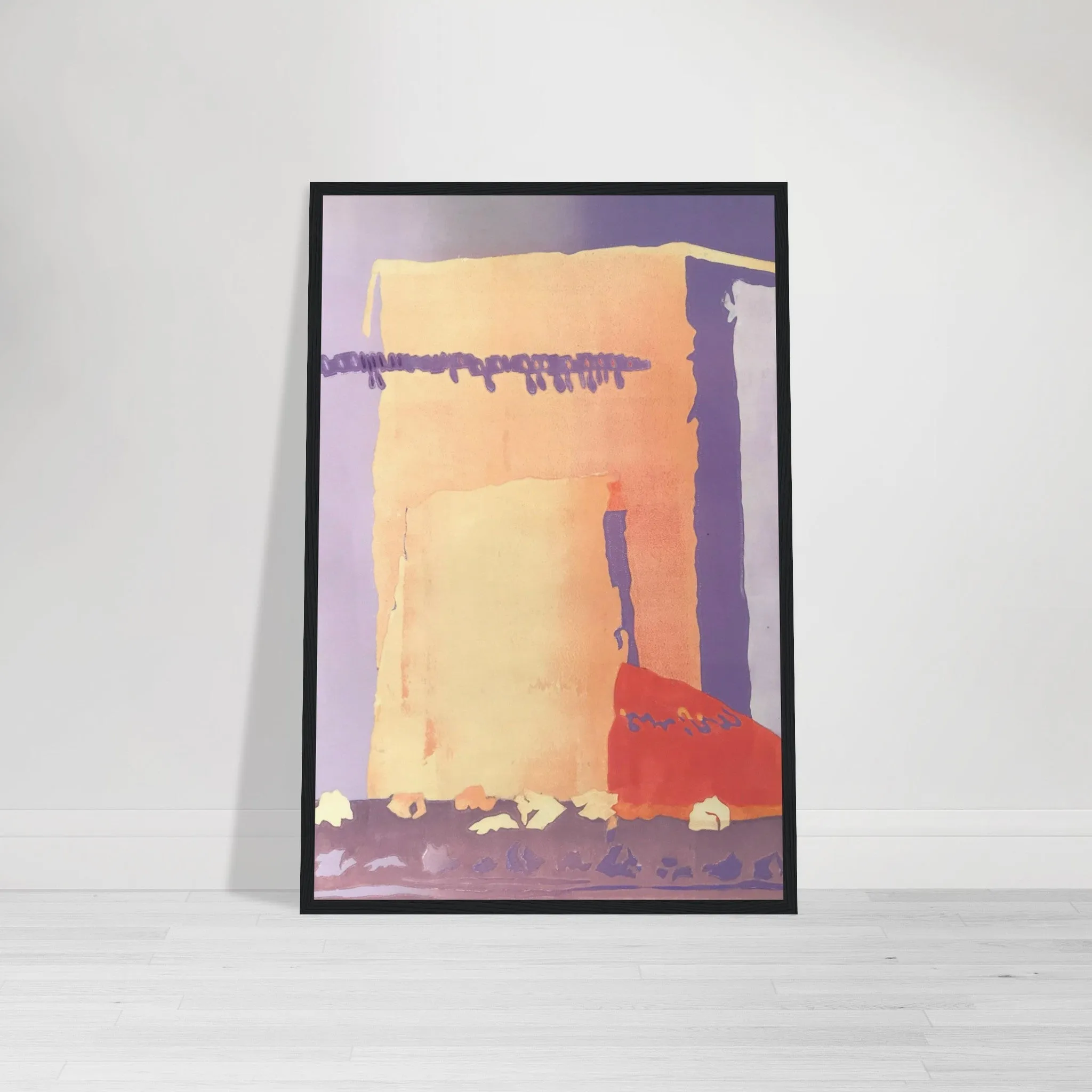 'Spirit of the Southwest' Abstract I 16x24 Wooden Framed Art Print | Original Artwork by American Artist Barbara Cleary