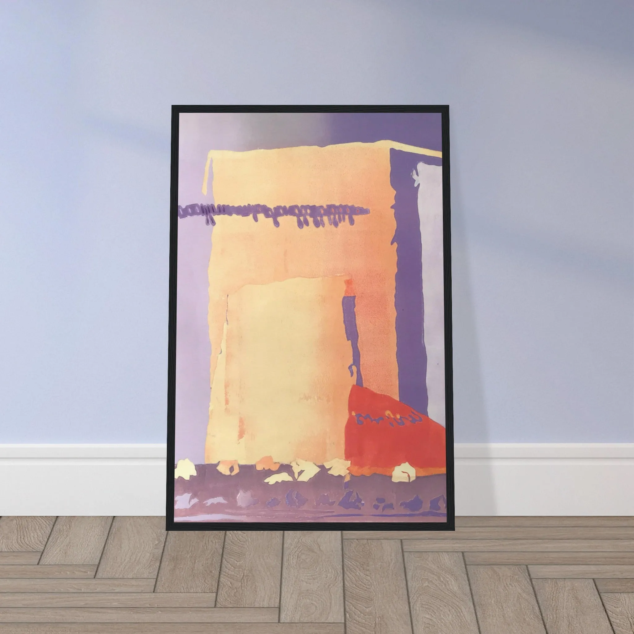 'Spirit of the Southwest' Abstract I 16x24 Wooden Framed Art Print | Original Artwork by American Artist Barbara Cleary