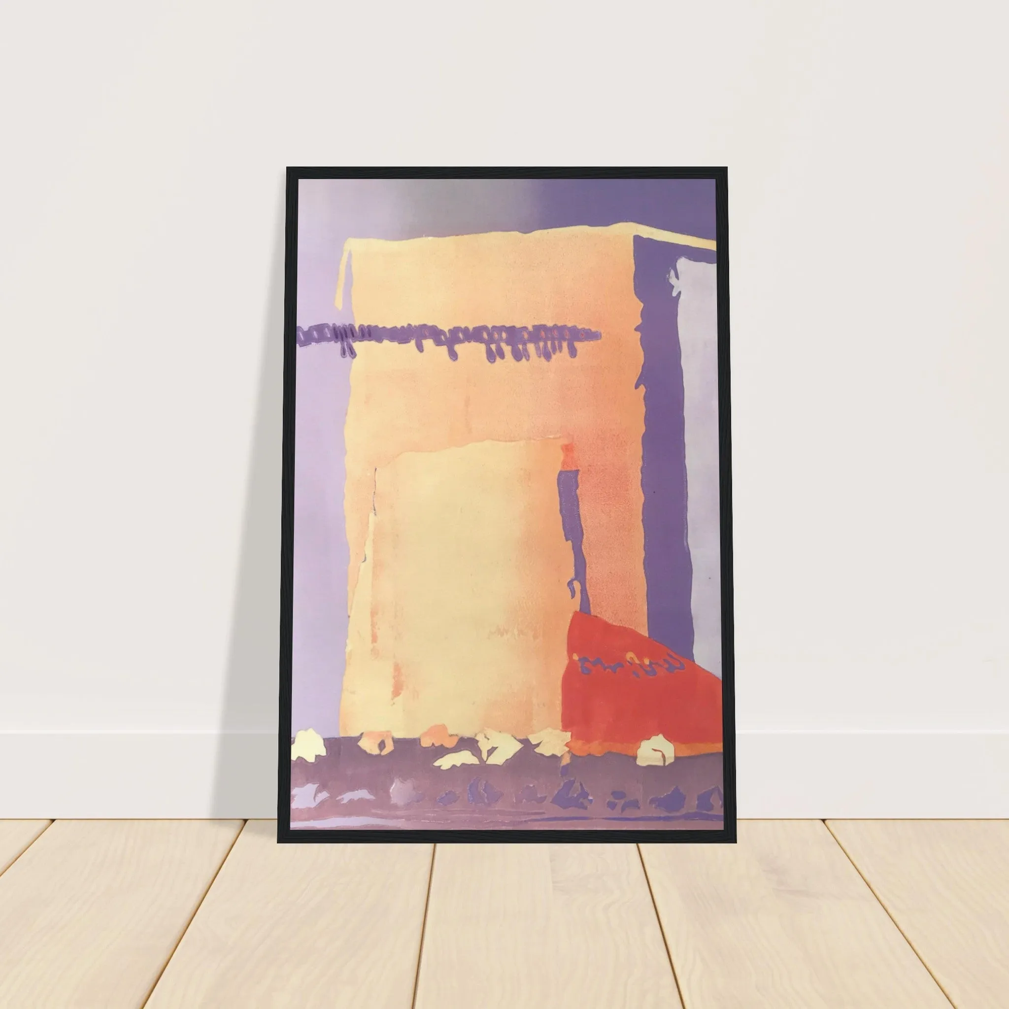 'Spirit of the Southwest' Abstract I 16x24 Wooden Framed Art Print | Original Artwork by American Artist Barbara Cleary