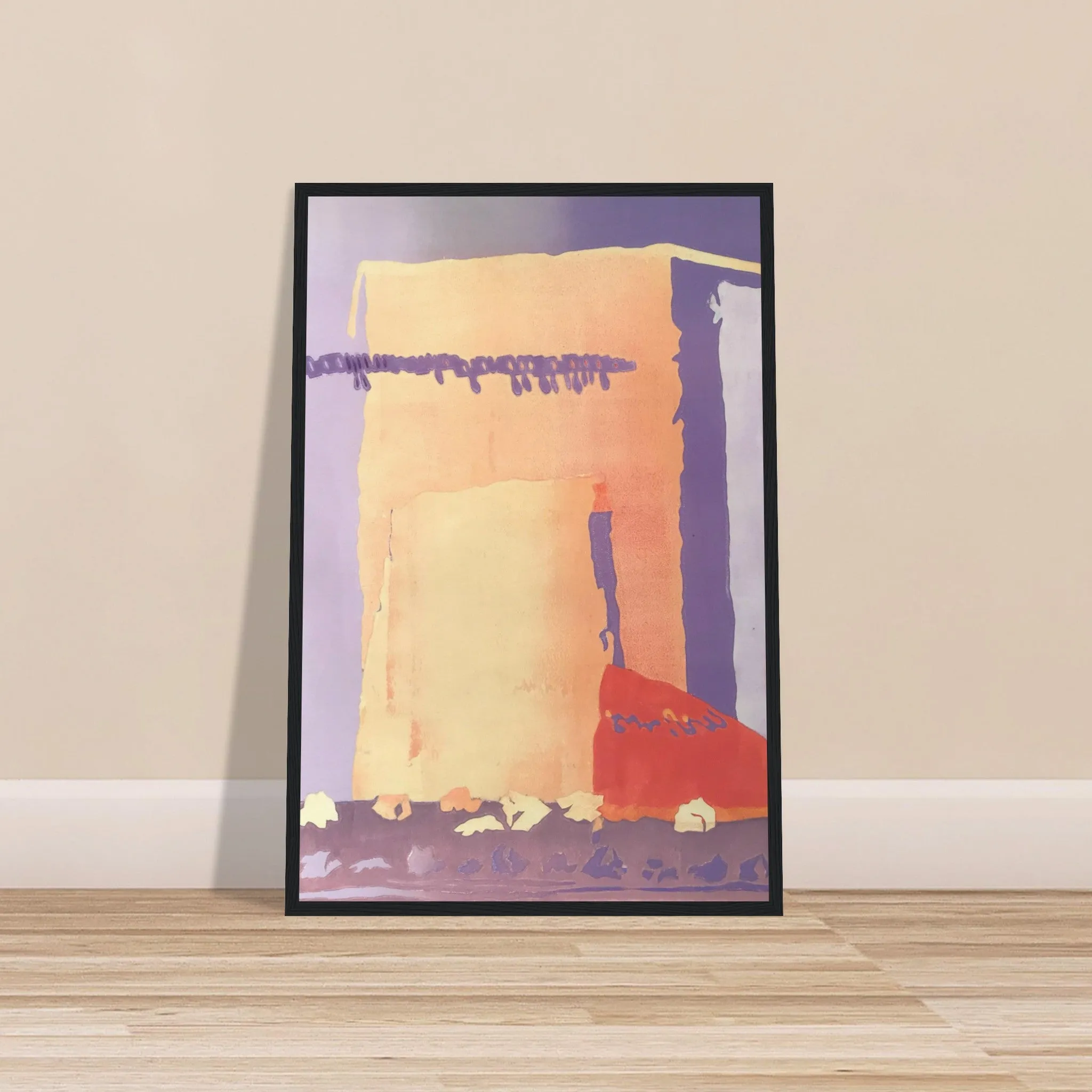 'Spirit of the Southwest' Abstract I 16x24 Wooden Framed Art Print | Original Artwork by American Artist Barbara Cleary