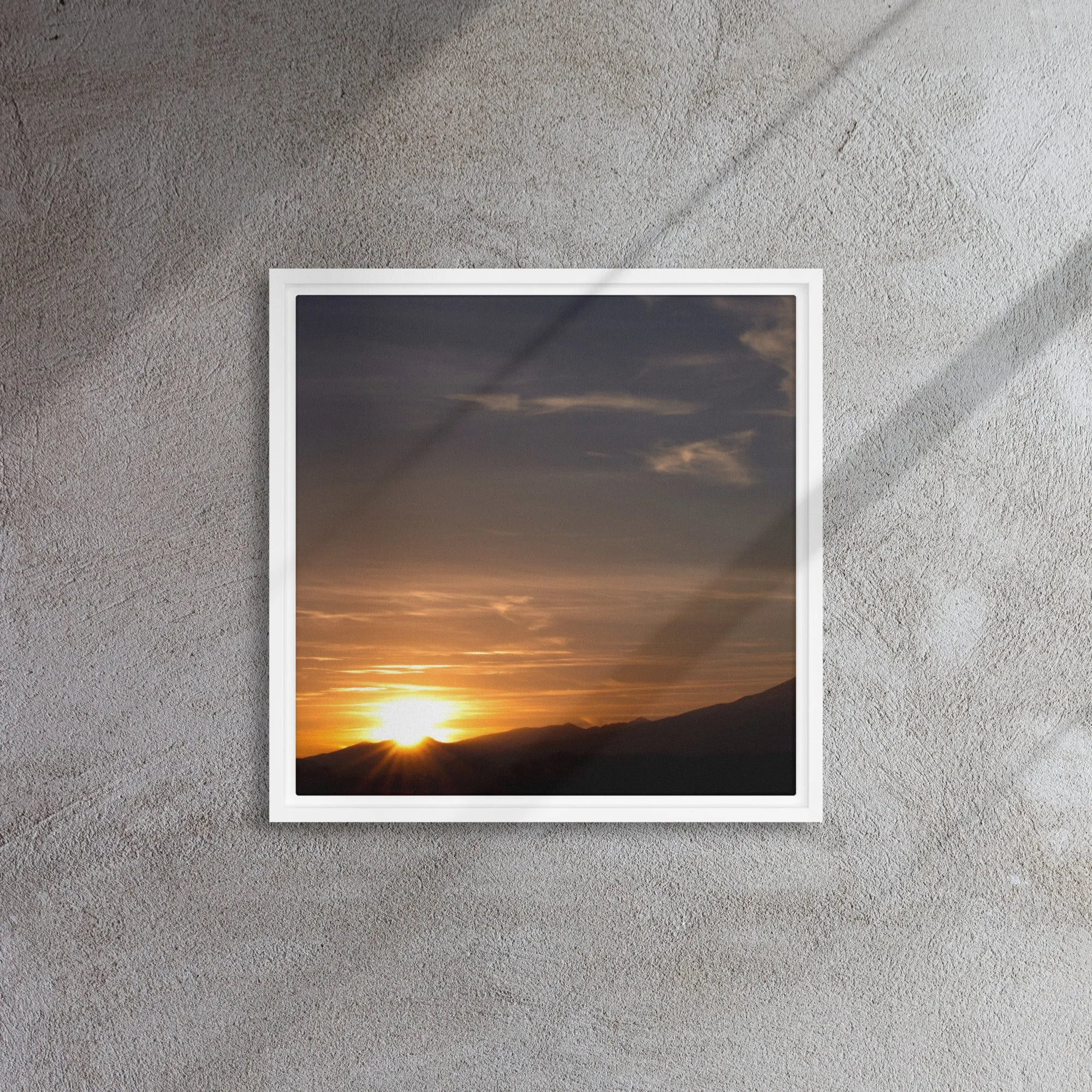 Sunset Framed Canvas Print