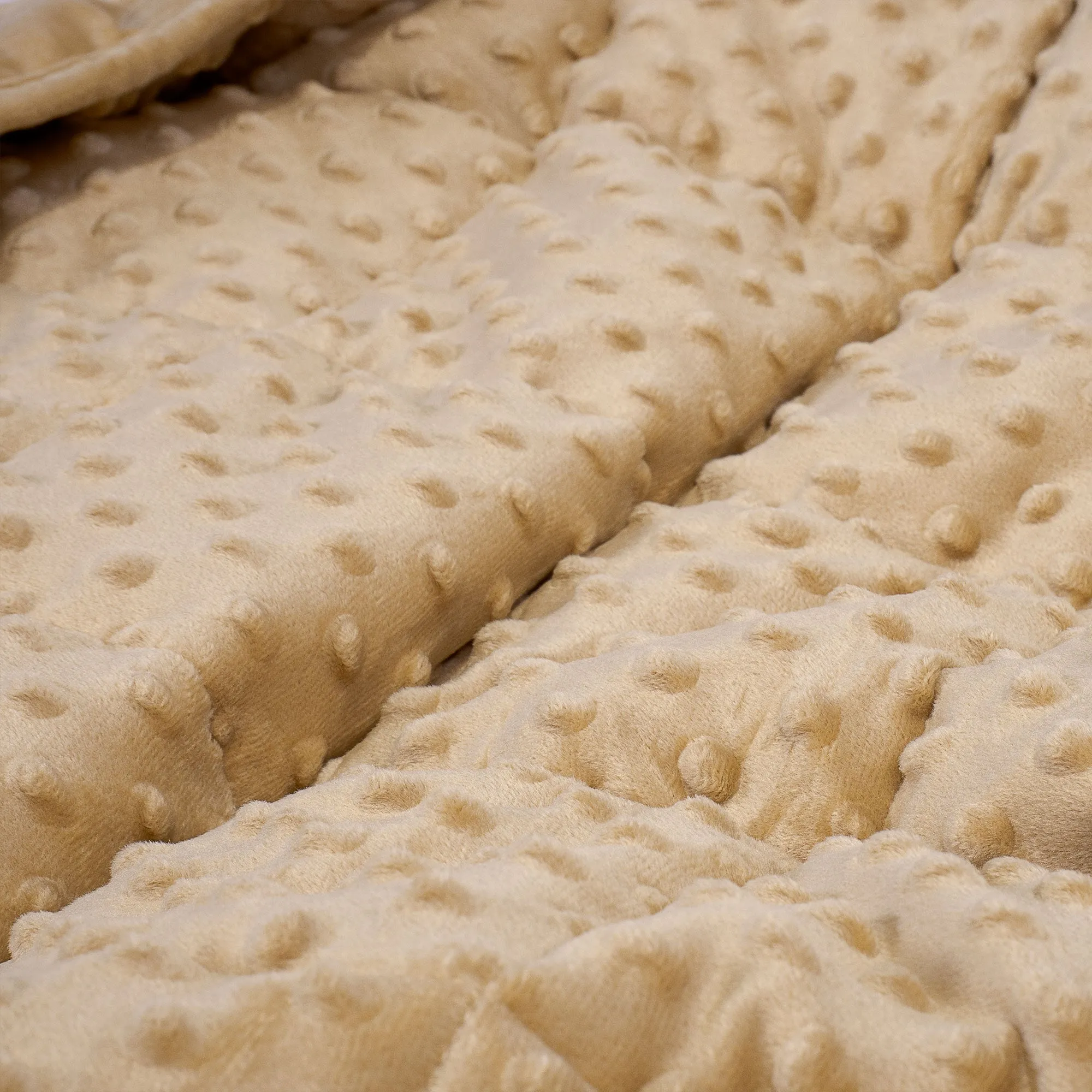 Weighted Blanket for Adults - Minky Dot Cream / Mink
